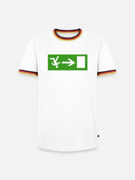 Schlendern aus der Kneipe - Männer Kontrast-T-Shirt - Weiß/Dreifarbig