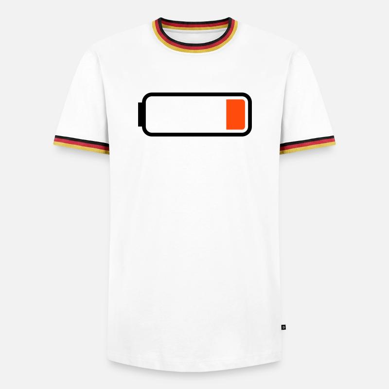 Battery low - Men's Ringer Shirt - white/tricolour