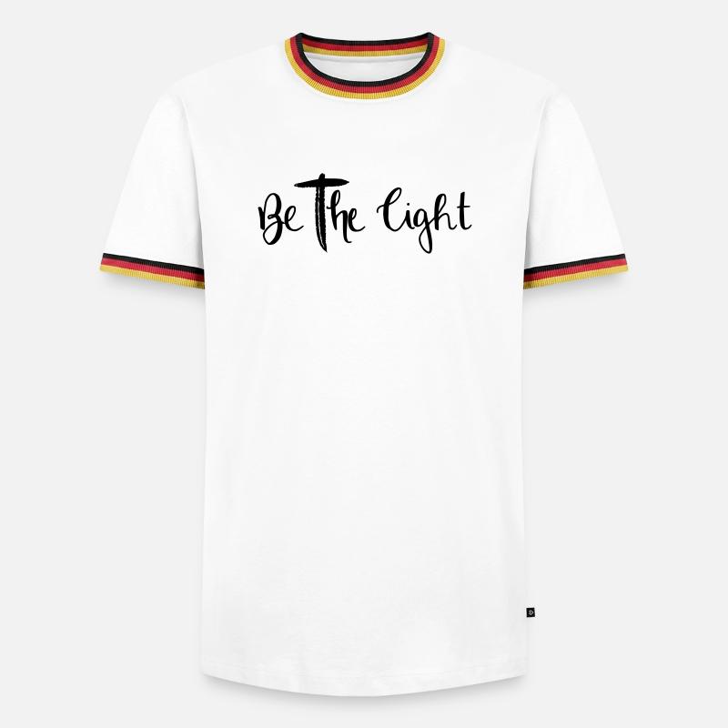 be the light - Men's Ringer Shirt - white/tricolour