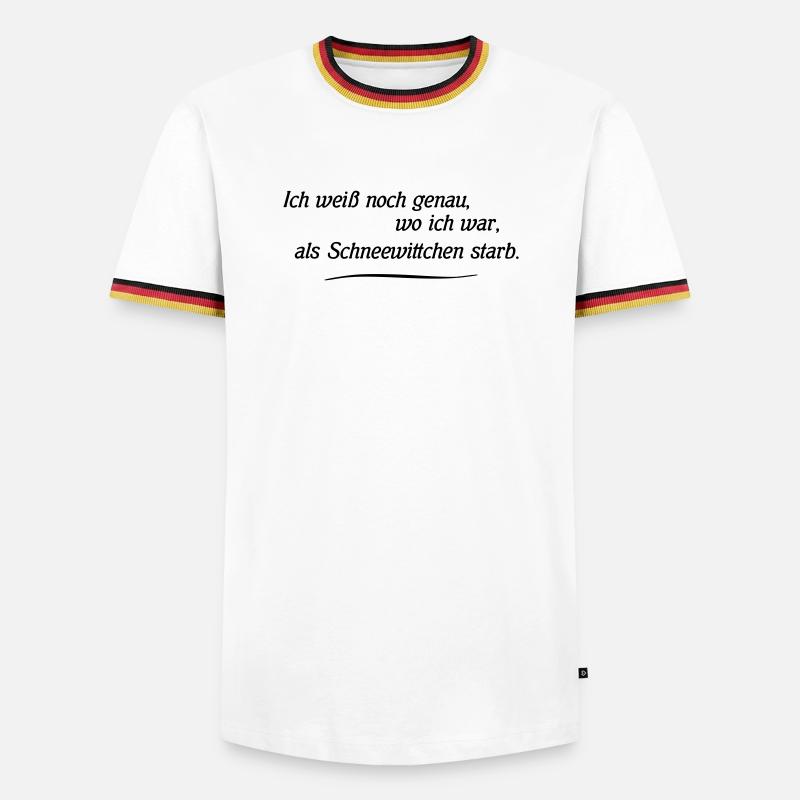 Schneewittchen - Männer Kontrast-T-Shirt - Weiß/Dreifarbig