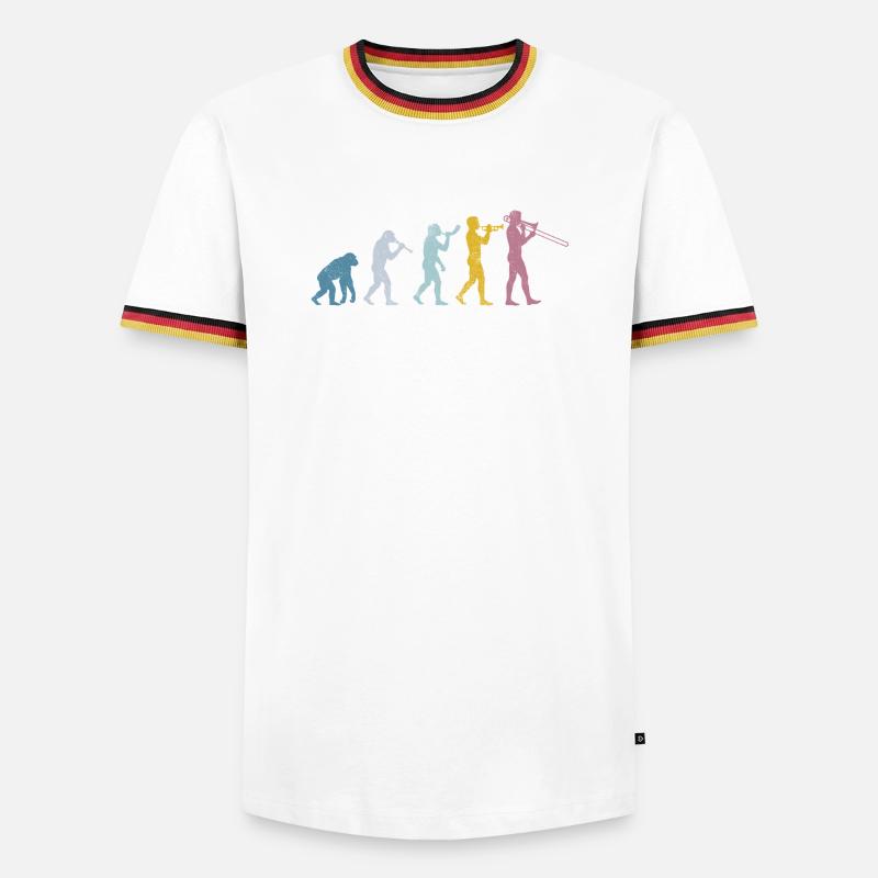 Trombone Evolution - Men's Ringer Shirt - white/tricolour