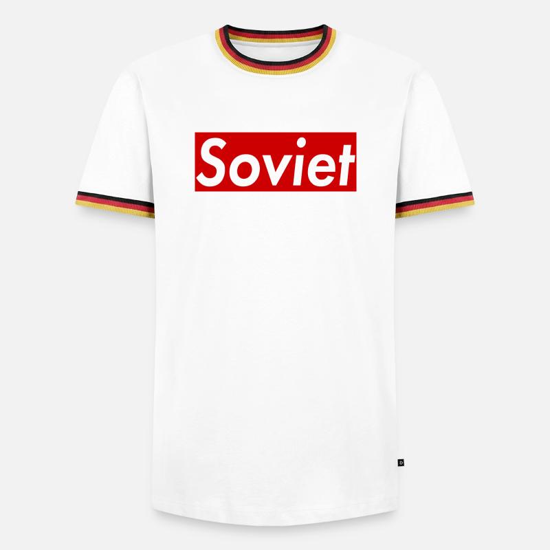 Soviet - Men's Ringer Shirt - white/tricolour