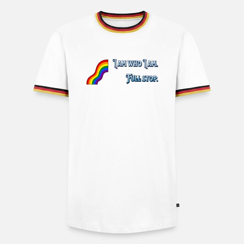 Ich bin, was ich bin - Männer Kontrast-T-Shirt - Weiß/Dreifarbig