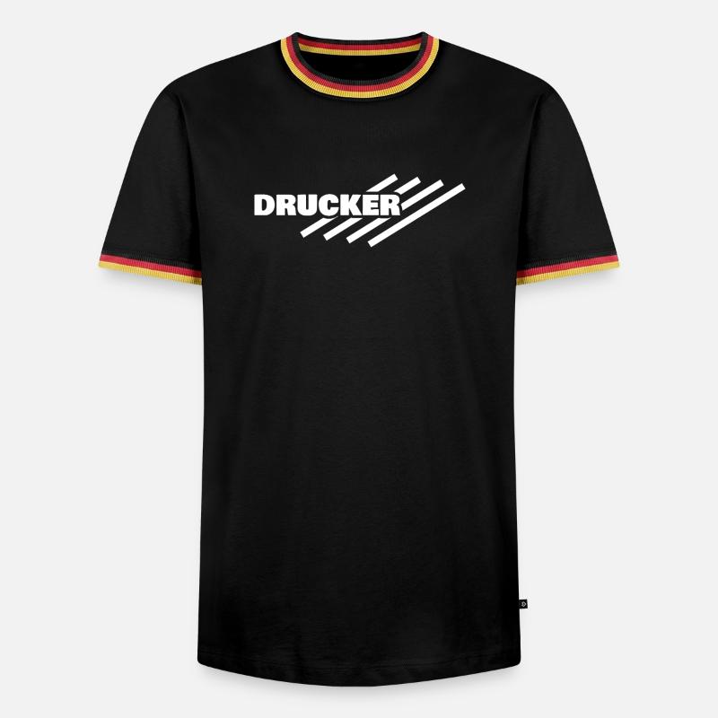 Occupation: Printer - Men's Ringer Shirt - black/tricolour