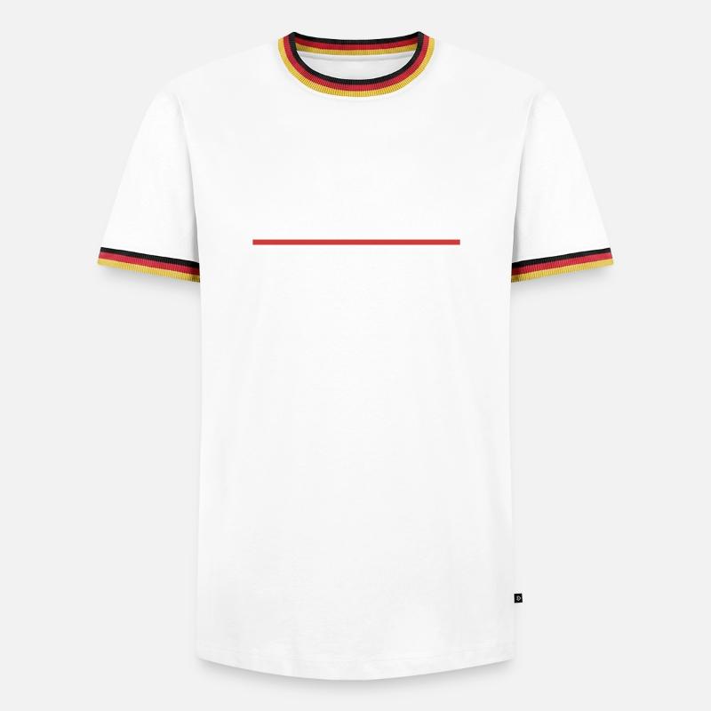 Protestation antifa, déclaration antifasciste - T-shirt contrasté Homme - blanc/tricolore