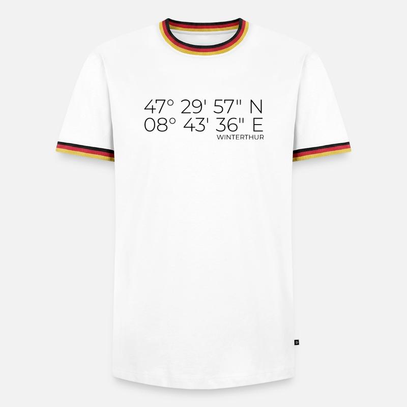 Coordinates Winterthur - Men's Ringer Shirt - white/tricolour