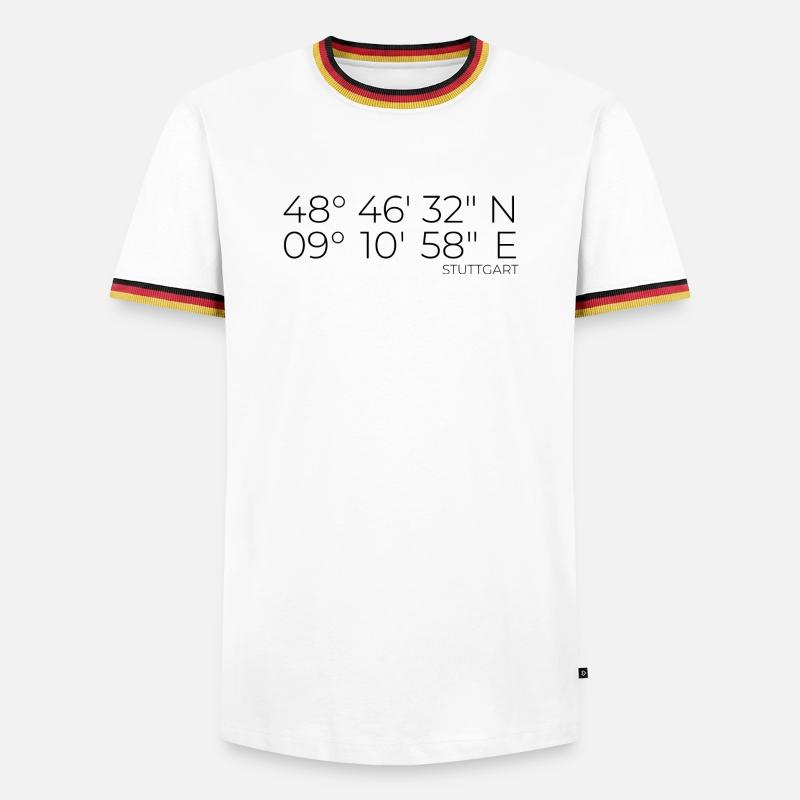 coordinates Stuttgart - Men's Ringer Shirt - white/tricolour