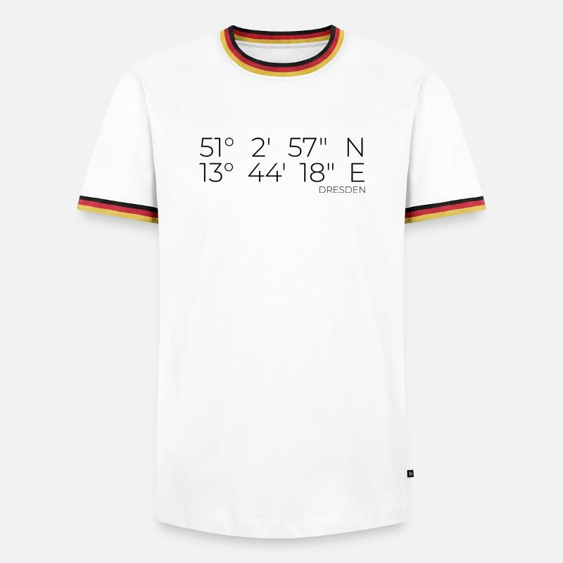 coordinates Dresden - Men's Ringer Shirt - white/tricolour