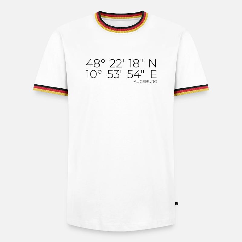 Coordinates Augsburg - Men's Ringer Shirt - white/tricolour