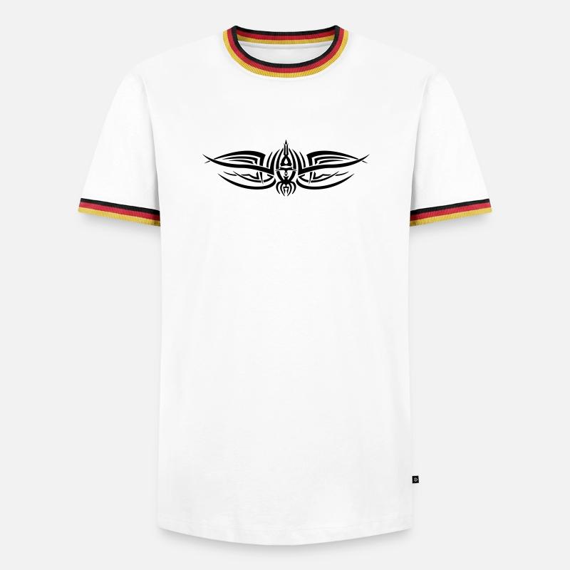 Tribal 2 von Helfspawn - Männer Kontrast-T-Shirt - Weiß/Dreifarbig