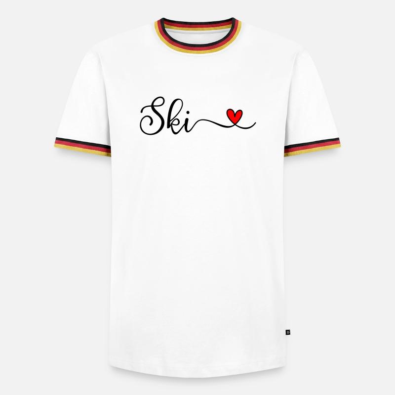 Ski - Men's Ringer Shirt - white/tricolour