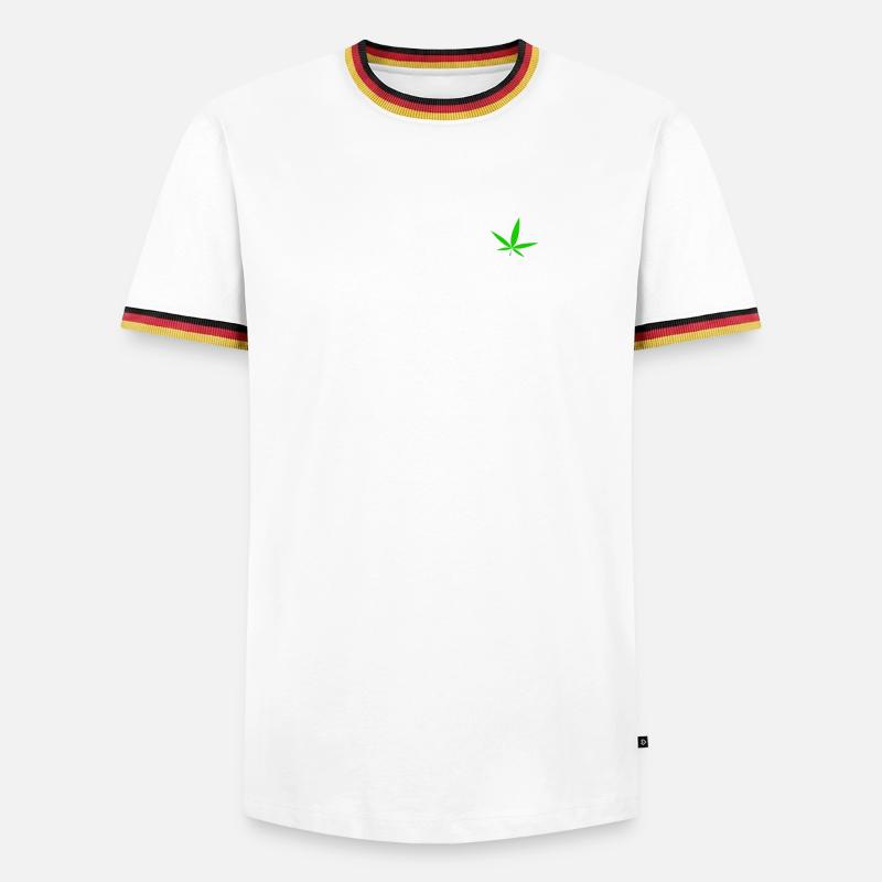 buffen - Men's Ringer Shirt - white/tricolour