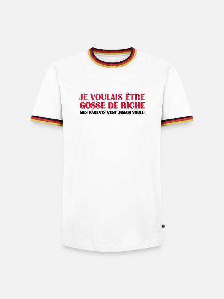 Gosse de riche - T-shirt contrasté Homme - blanc/tricolore