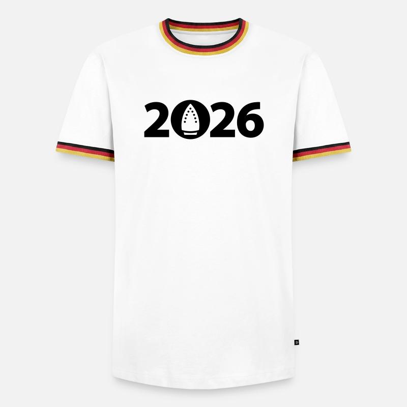 Ironing 2026, Ironing 2026 - Men's Ringer Shirt - white/tricolour