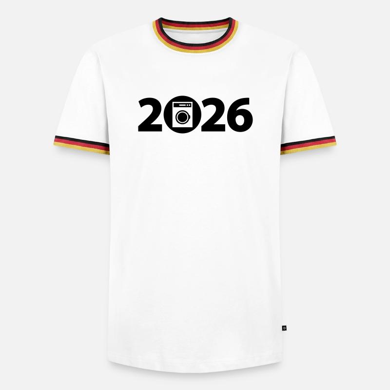 Washing machine 2026, laundry 2026 - Men's Ringer Shirt - white/tricolour