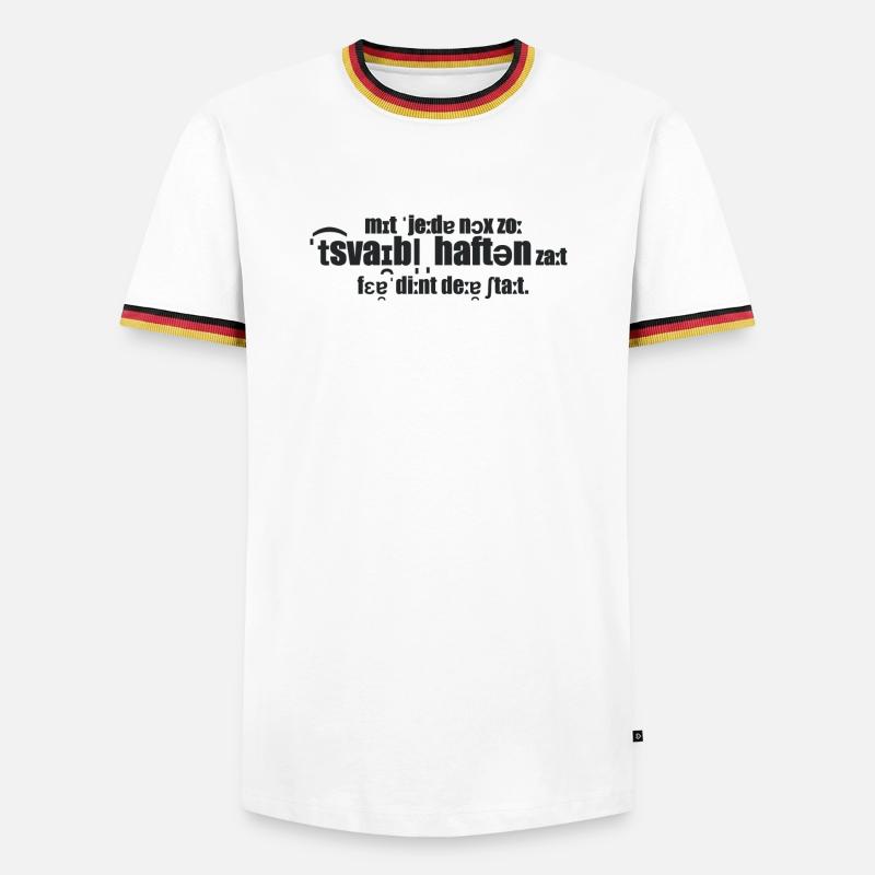 dubious acts - Men's Ringer Shirt - white/tricolour
