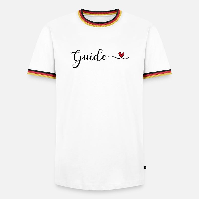 Guide - Männer Kontrast-T-Shirt - Weiß/Dreifarbig