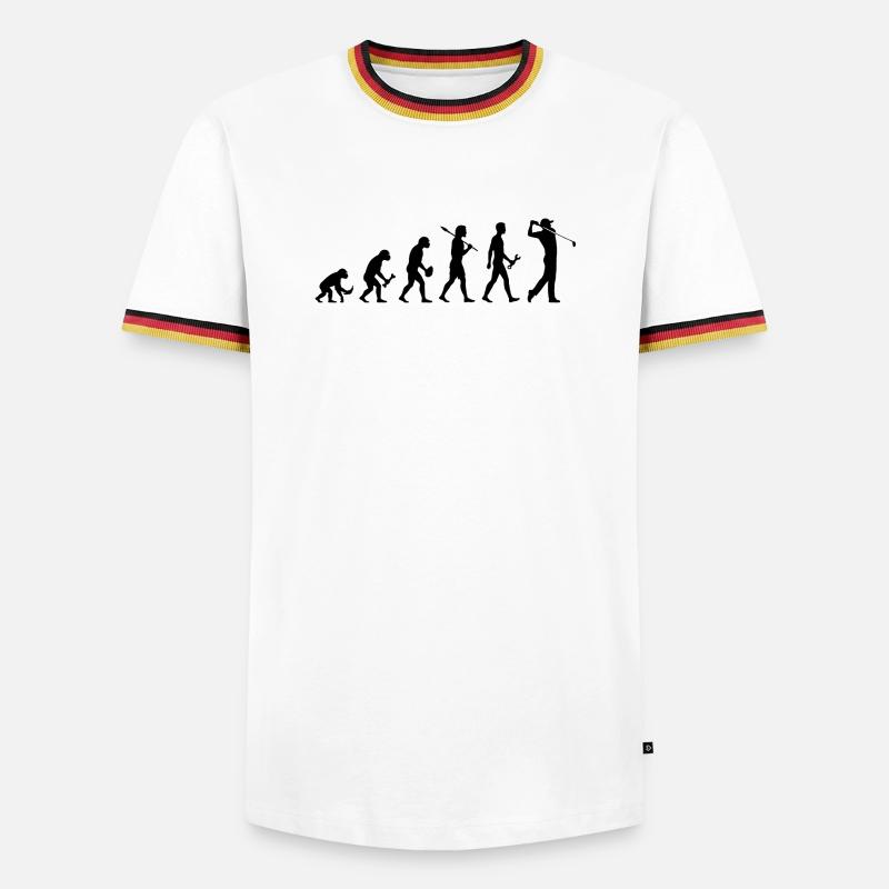 Evolution Golfer Golf - T-shirt contrasté Homme - blanc/tricolore