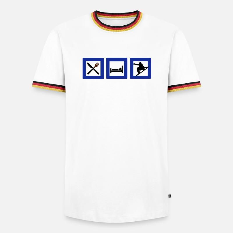 snowboard - Men's Ringer Shirt - white/tricolour