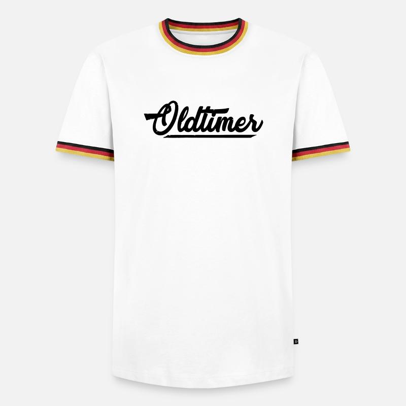 oldtimer - Männer Kontrast-T-Shirt - Weiß/Dreifarbig