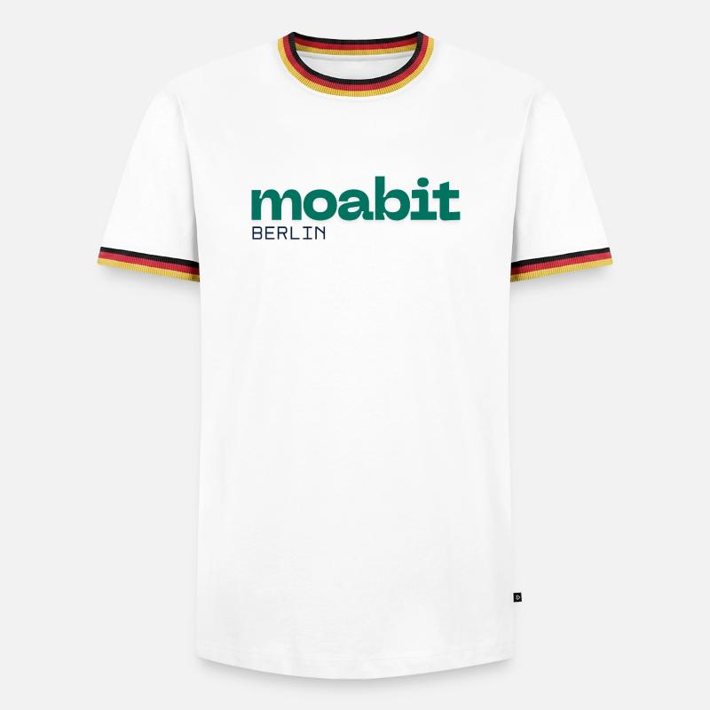 Moabit Berlin Nice simple design - Men's Ringer Shirt - white/tricolour