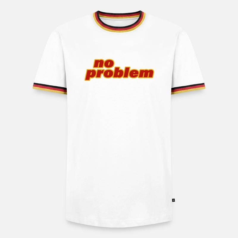 no problem - Men's Ringer Shirt - white/tricolour