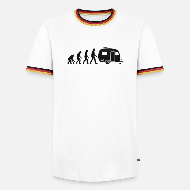 Evolution Caravan Camper - Men's Ringer Shirt - white/tricolour
