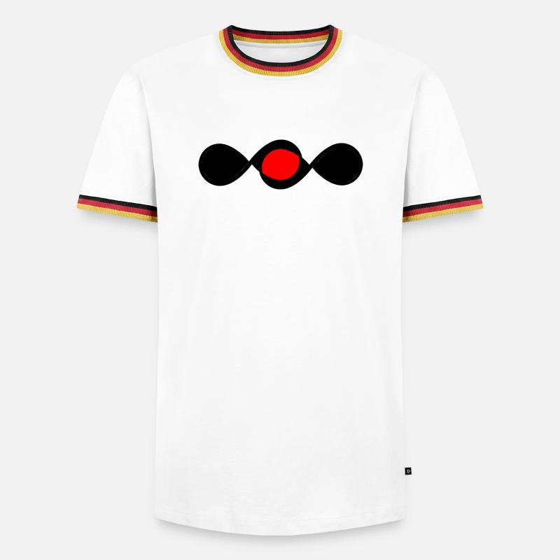 Red Infinity Spotlight - Men's Ringer Shirt - white/tricolour