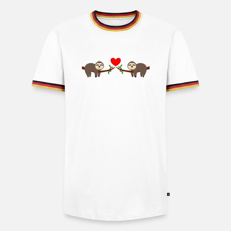 Sloth Comic - Men's Ringer Shirt - white/tricolour