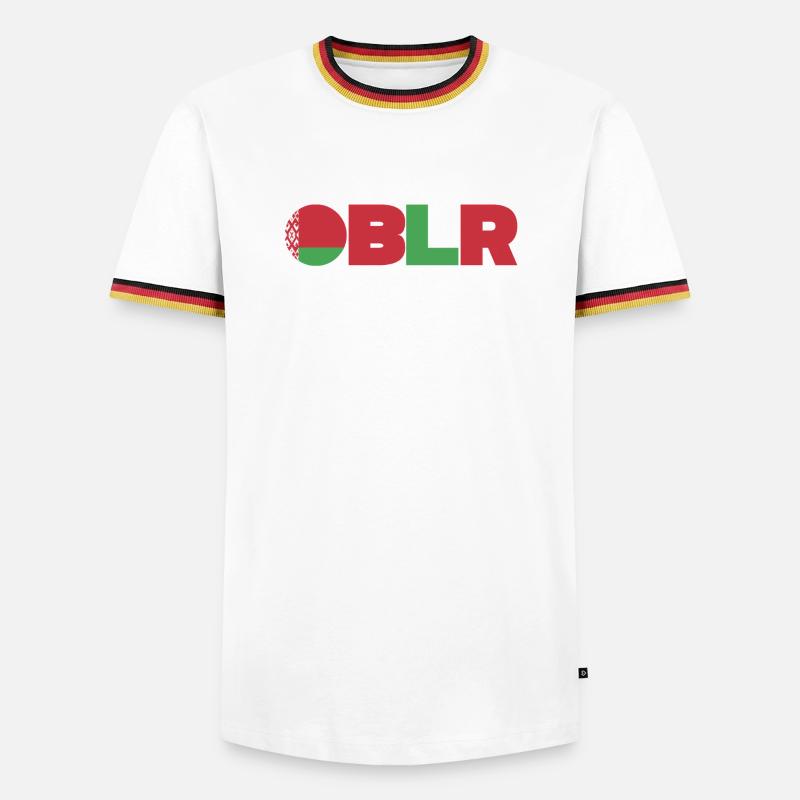 Belarus - Men's Ringer Shirt - white/tricolour