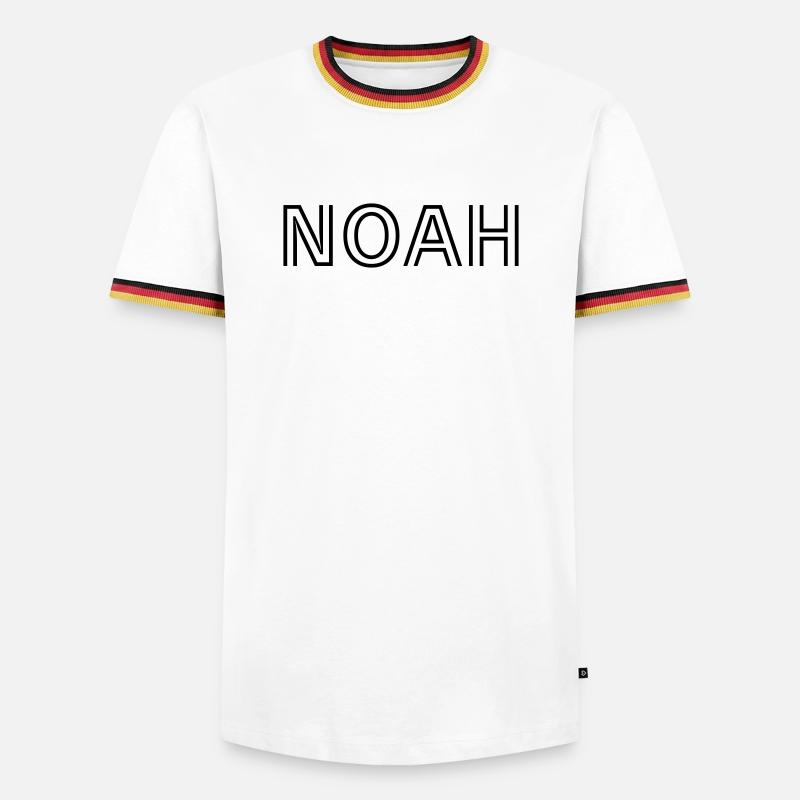 Noah - Men's Ringer Shirt - white/tricolour