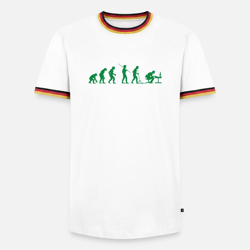 Programmierer Evolution Informatiker Entwickler - Männer Kontrast-T-Shirt - Weiß/Dreifarbig