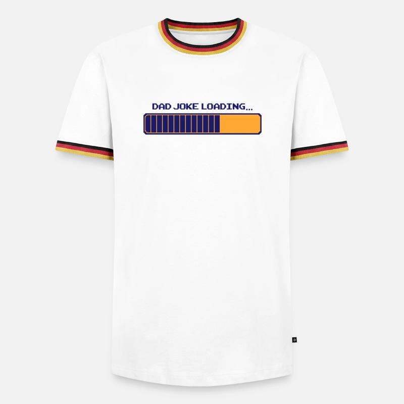 Dad Joke Loading – Pixelbar - Men's Ringer Shirt - white/tricolour