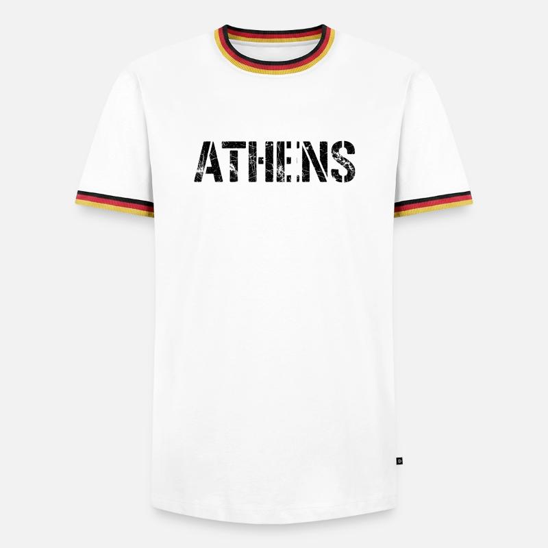 Athens - Men's Ringer Shirt - white/tricolour