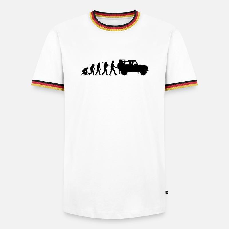 Defender 90 Évolution - T-shirt contrasté Homme - blanc/tricolore