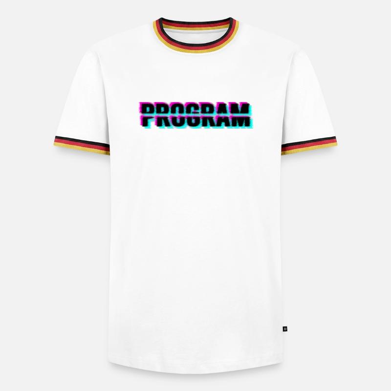 Programme informatique - T-shirt contrasté Homme - blanc/tricolore