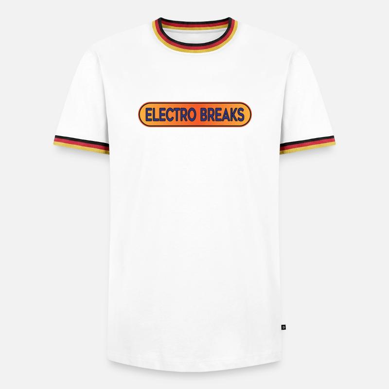 Electro Breaks Breakbeat - Men's Ringer Shirt - white/tricolour