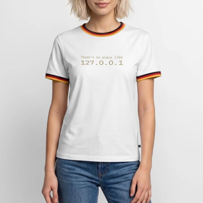 Programmeur Nerd IT Aucun endroit comme Localhost T-shirt contrasté Homme