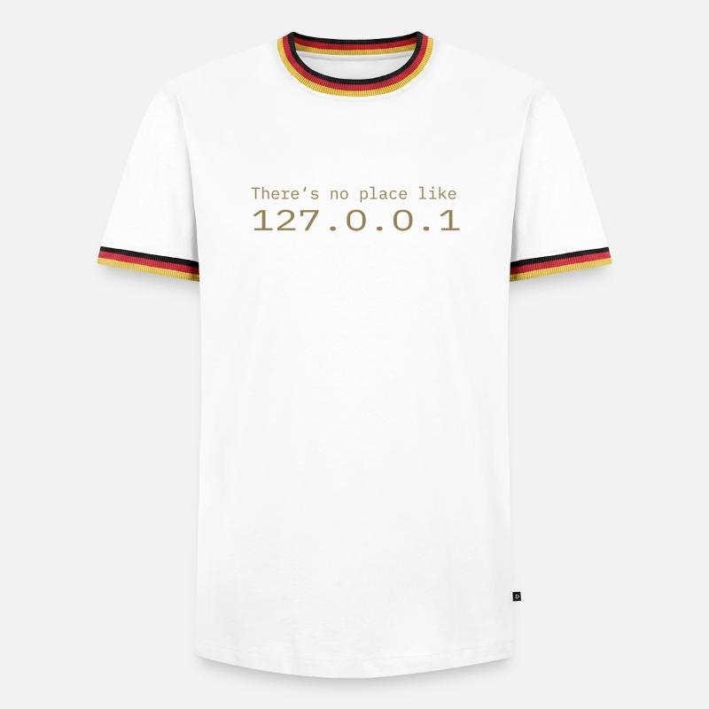 Programmierer Nerd IT Kein Ort wie Localhost - Männer Kontrast-T-Shirt - Weiß/Dreifarbig