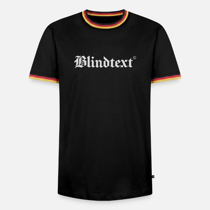 Blindtext - Männer Kontrast-T-Shirt - Schwarz/Dreifarbig