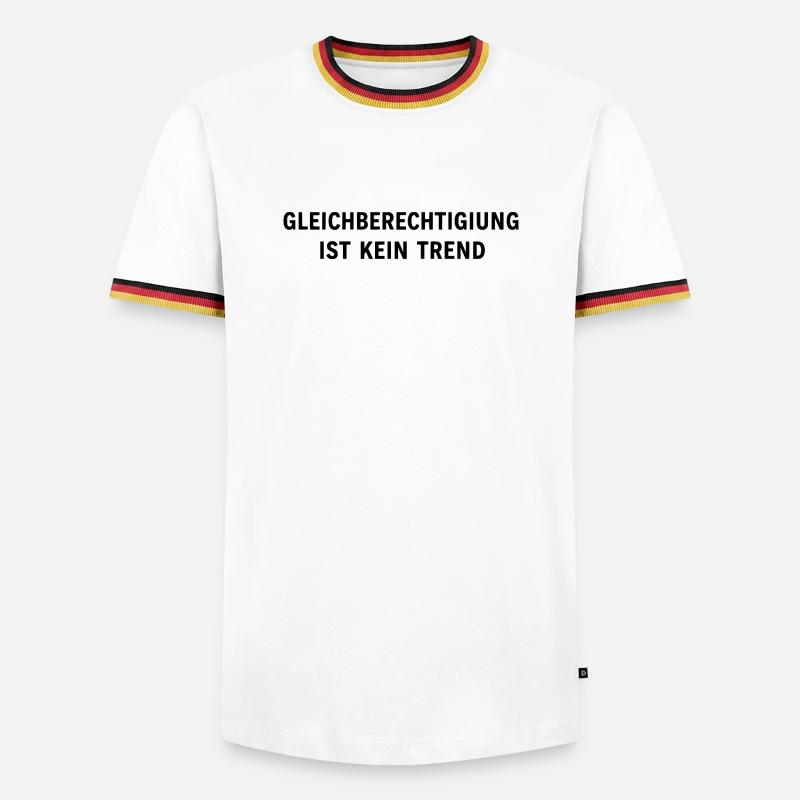 Equality is not a trend statement - Men's Ringer Shirt - white/tricolour