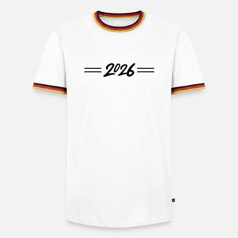 2026 Line - Men's Ringer Shirt - white/tricolour