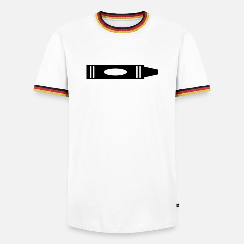 Crayon - Men's Ringer Shirt - white/tricolour