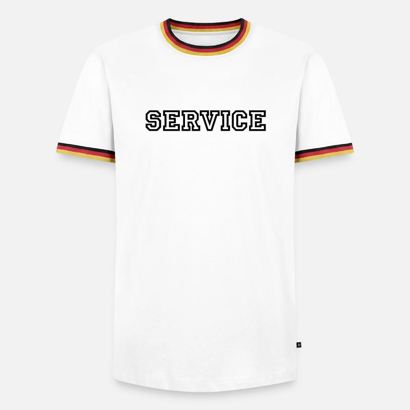 Service - Men's Ringer Shirt - white/tricolour