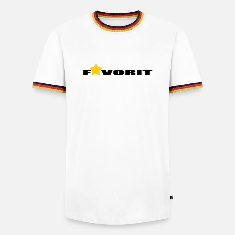 Favourite - Men's Ringer Shirt - white/tricolour