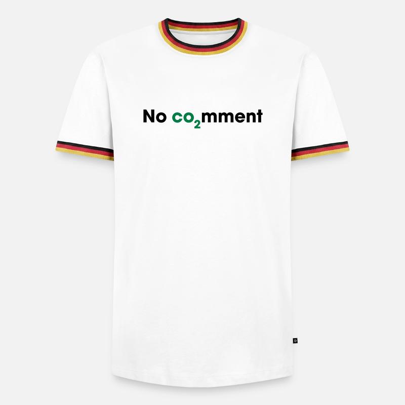No CO2 Comment – Clean Energy Statement - Men's Ringer Shirt - white/tricolour