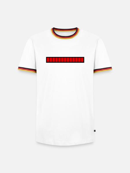 Rectangle loading bar Black Red (100%) - Men's Ringer Shirt - white/tricolour