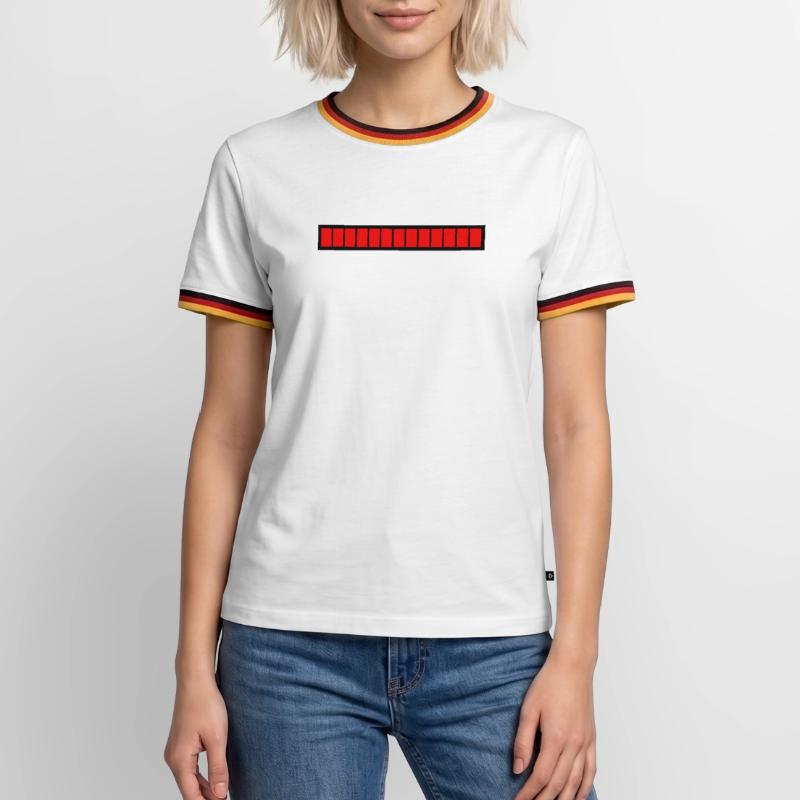 Rectangle loading bar Black Red (100%) Men's Ringer Shirt