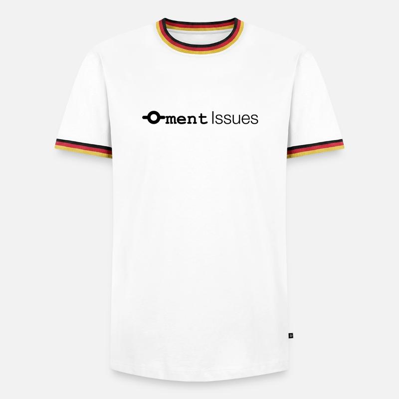 Commitment Issues - Männer Kontrast-T-Shirt - Weiß/Dreifarbig