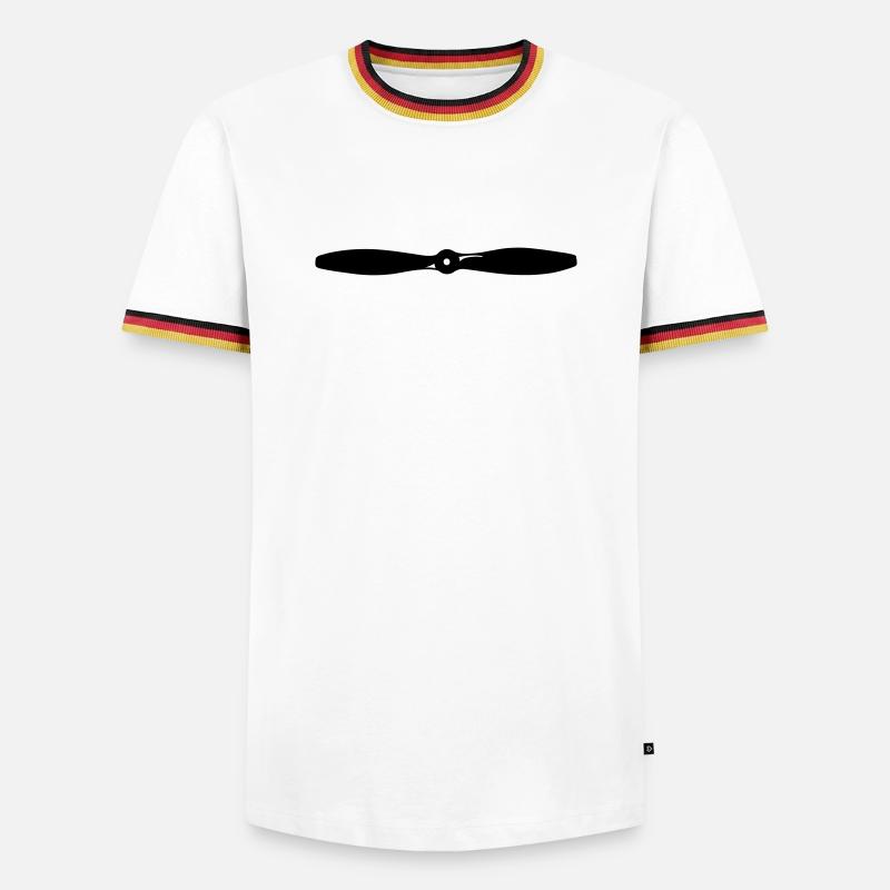 propeller - Men's Ringer Shirt - white/tricolour